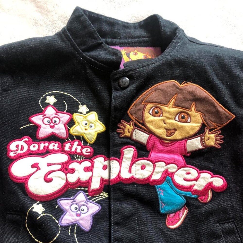 Nickelodean Dora the Explorer Girl's S 6 Embroidered Bomber Jacket JH Design